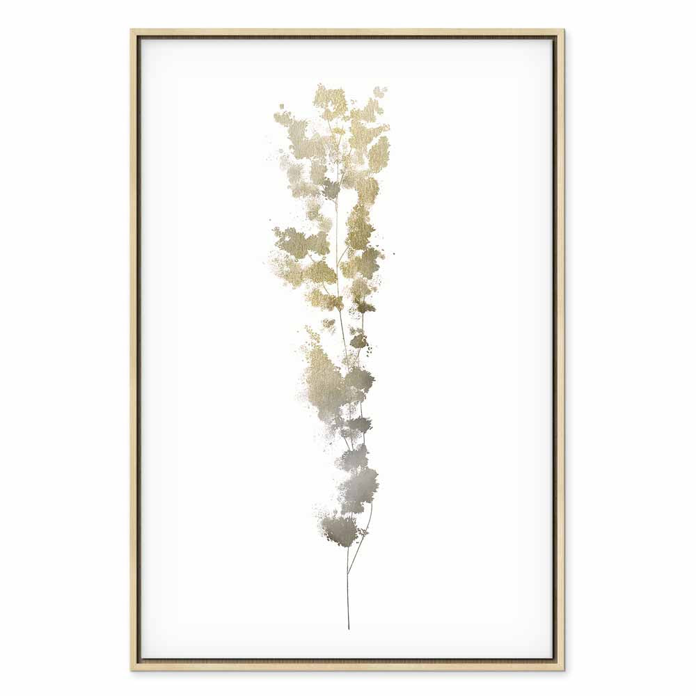 Golden Branch Abstract Canvas Print