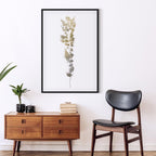 Golden Branch Abstract Canvas Print