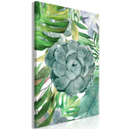 Tropical Flora Canvas Print Featuring Leaves and Greenery