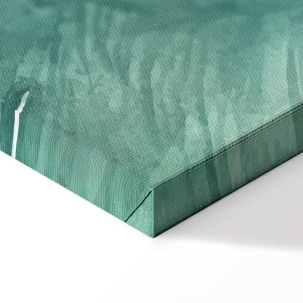 Tropical Flora Green Leaves Canvas Print