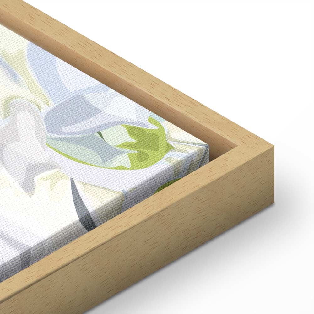 Tropical Flora Green Leaves Canvas Print