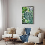 Tropical Flora Green Leaves Canvas Print