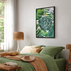 Tropical Flora Green Leaves Canvas Print