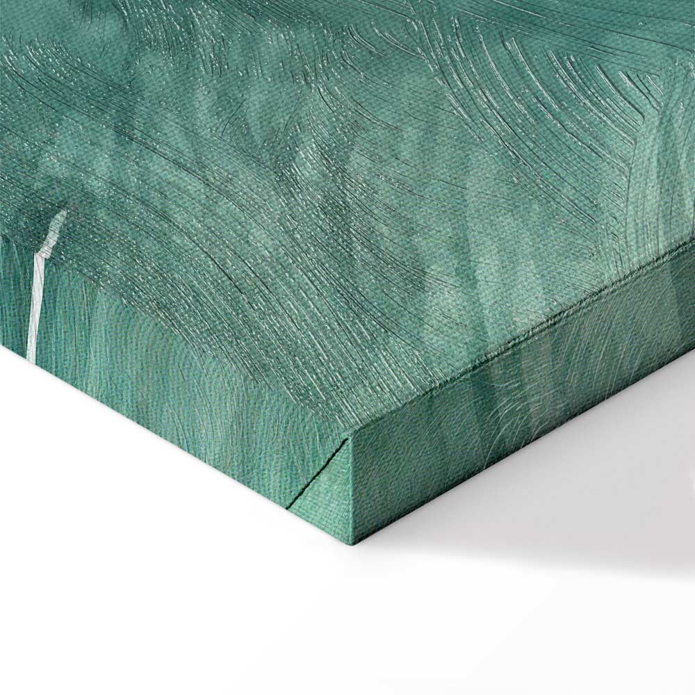 Tropical Flora Green Leaves Canvas Print