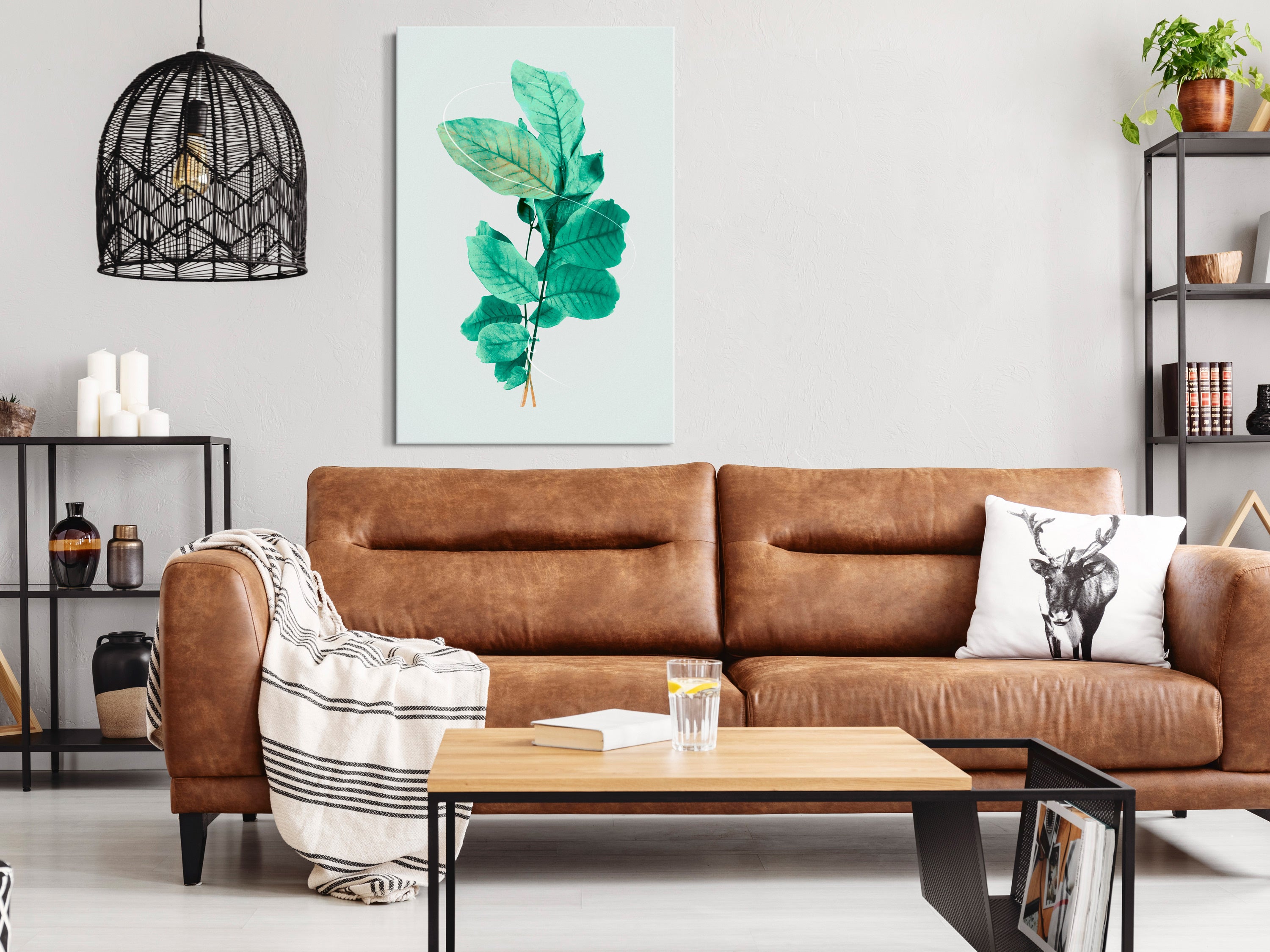 Stylish Canvas Print of Mint Grace Design