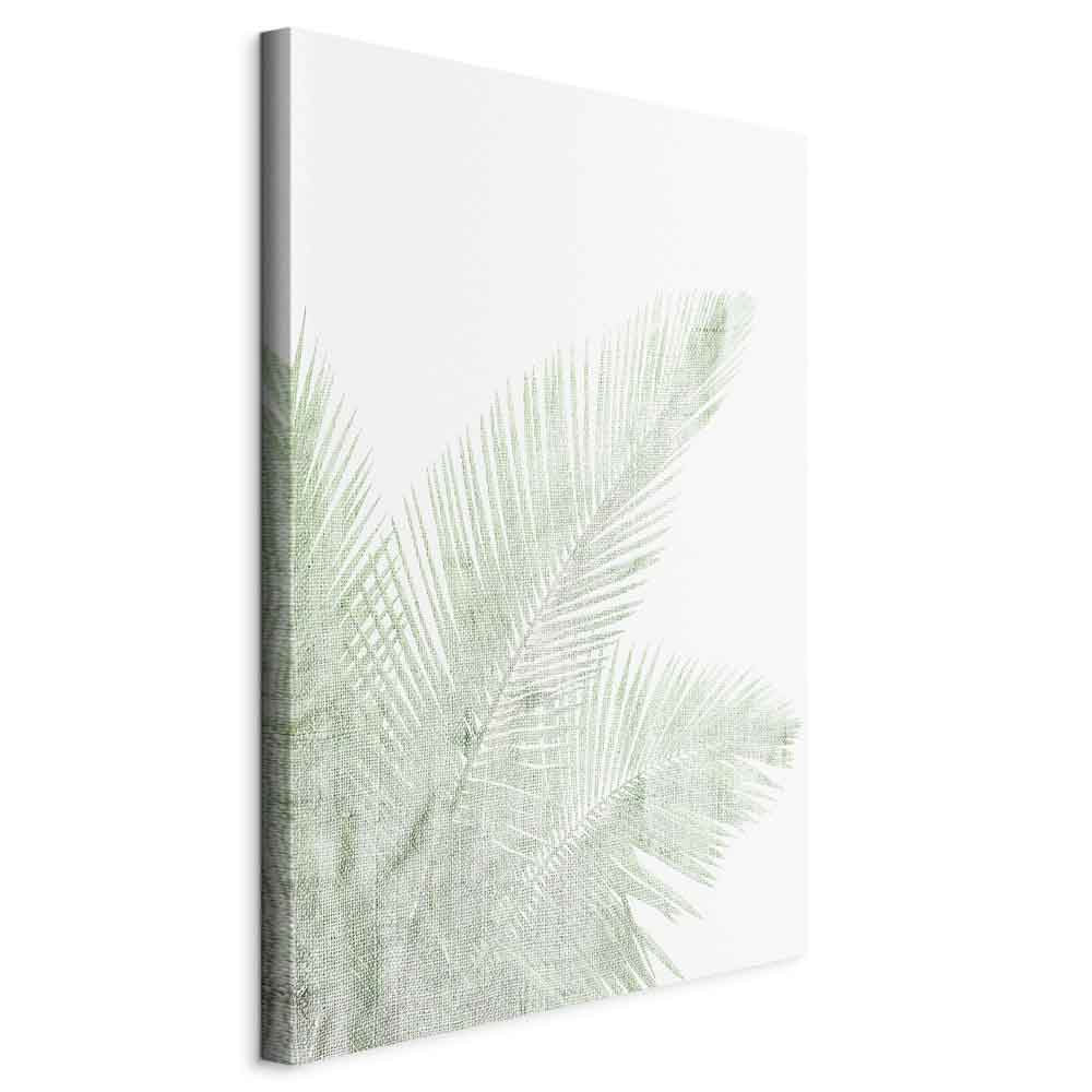 Velvet Green Leaf Texture Canvas Print
