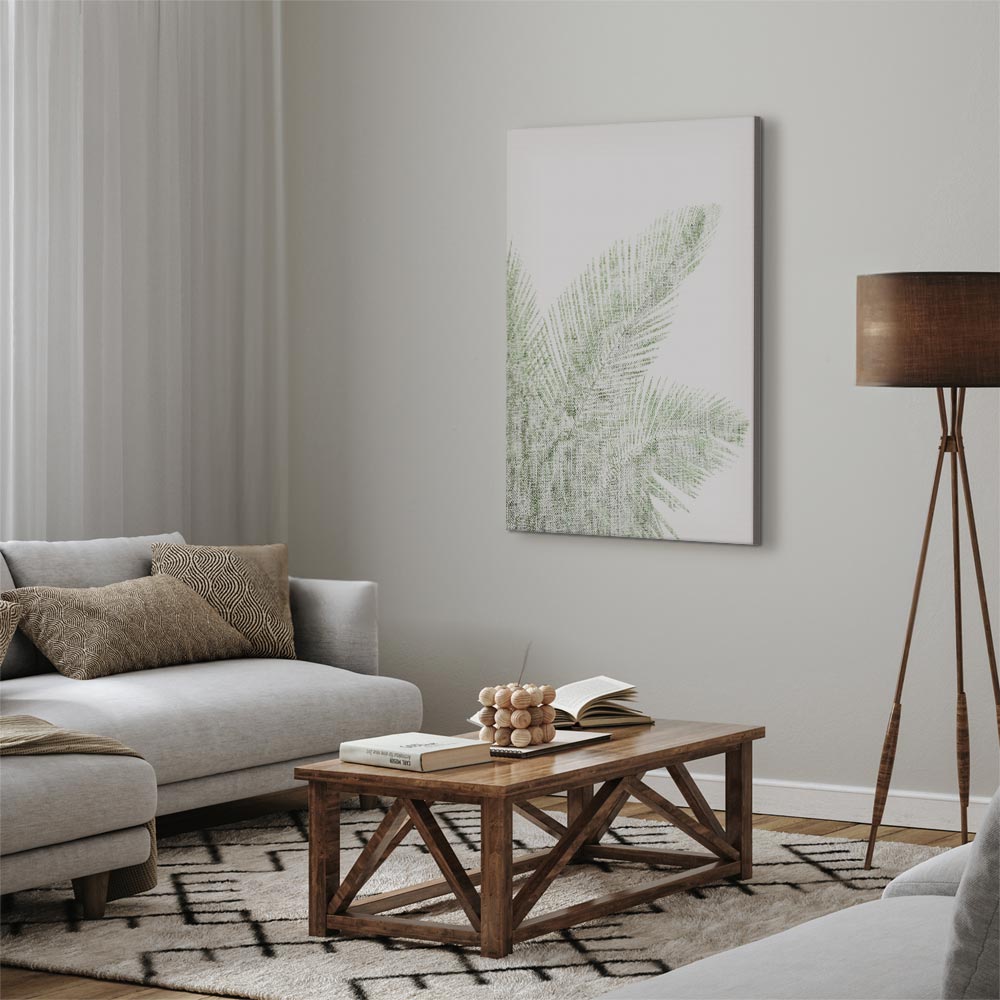 Velvet Green Leaf Texture Canvas Print