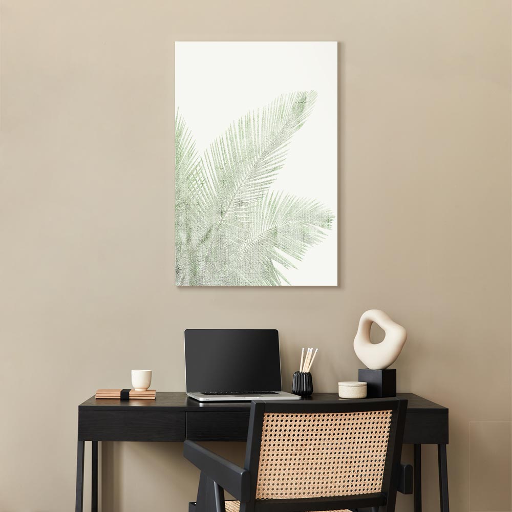 Velvet Green Leaf Texture Canvas Print