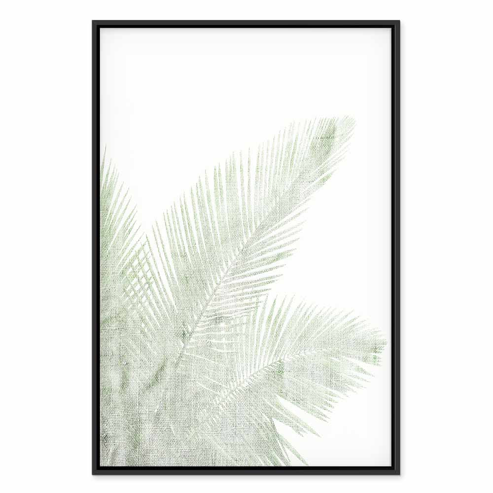 Velvet Green Leaf Texture Canvas Print