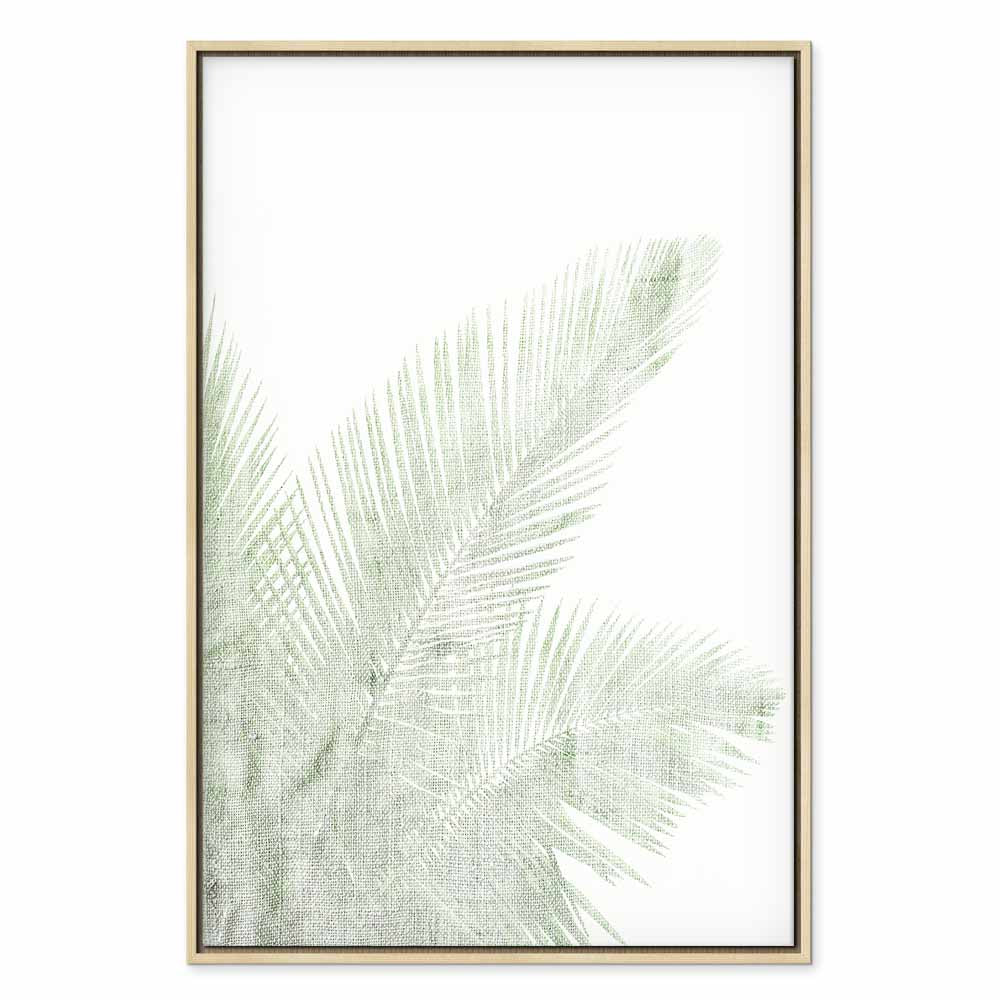 Velvet Green Leaf Texture Canvas Print