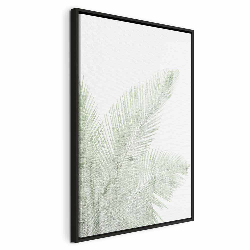 Velvet Green Leaf Texture Canvas Print