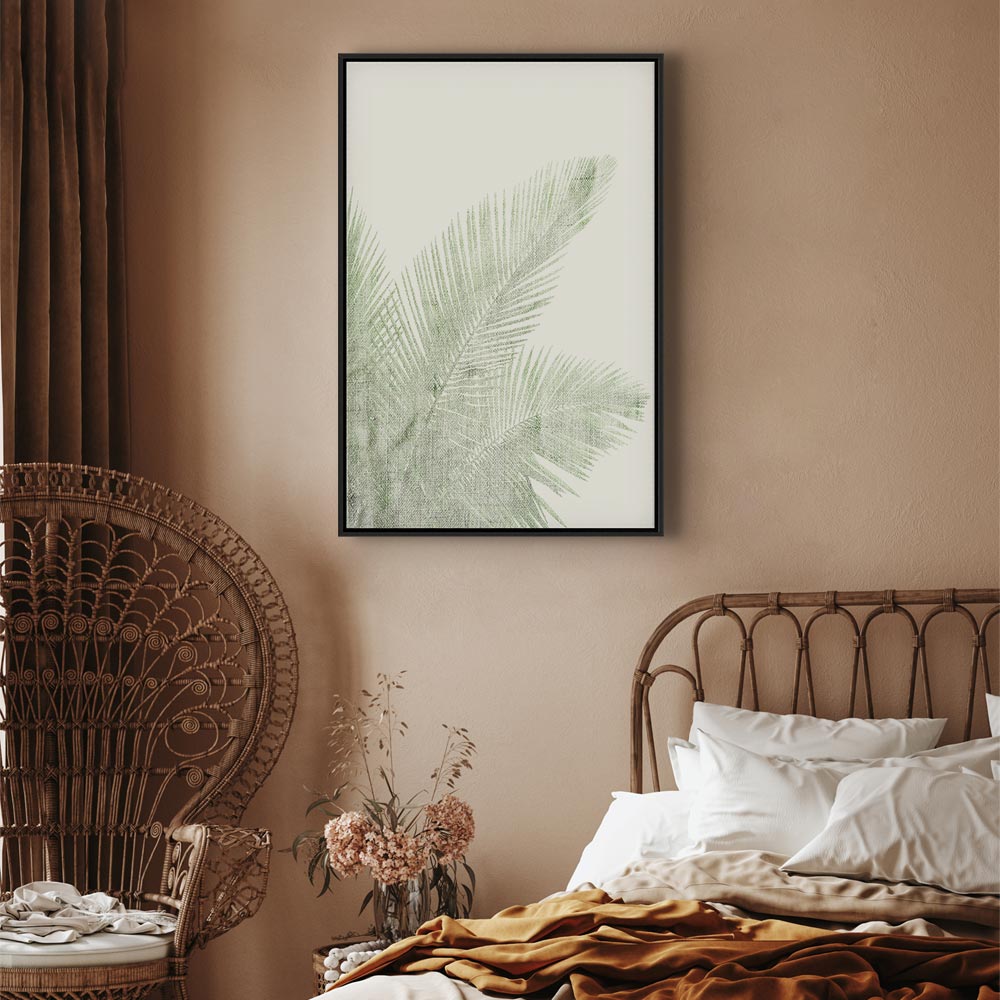 Velvet Green Leaf Texture Canvas Print