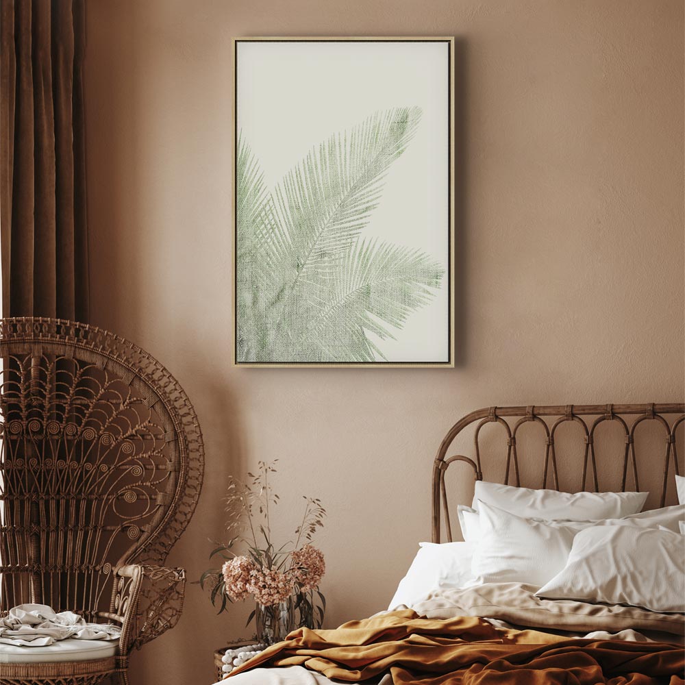 Velvet Green Leaf Texture Canvas Print