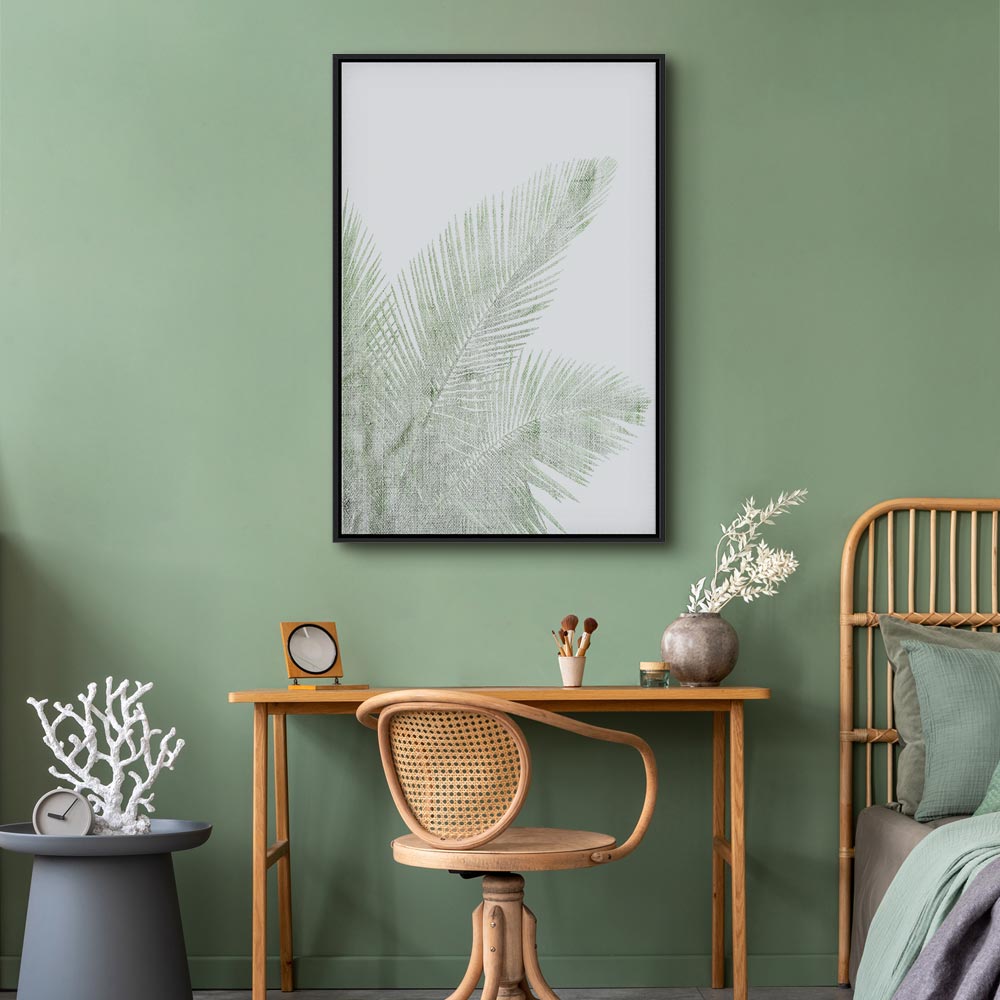 Velvet Green Leaf Texture Canvas Print