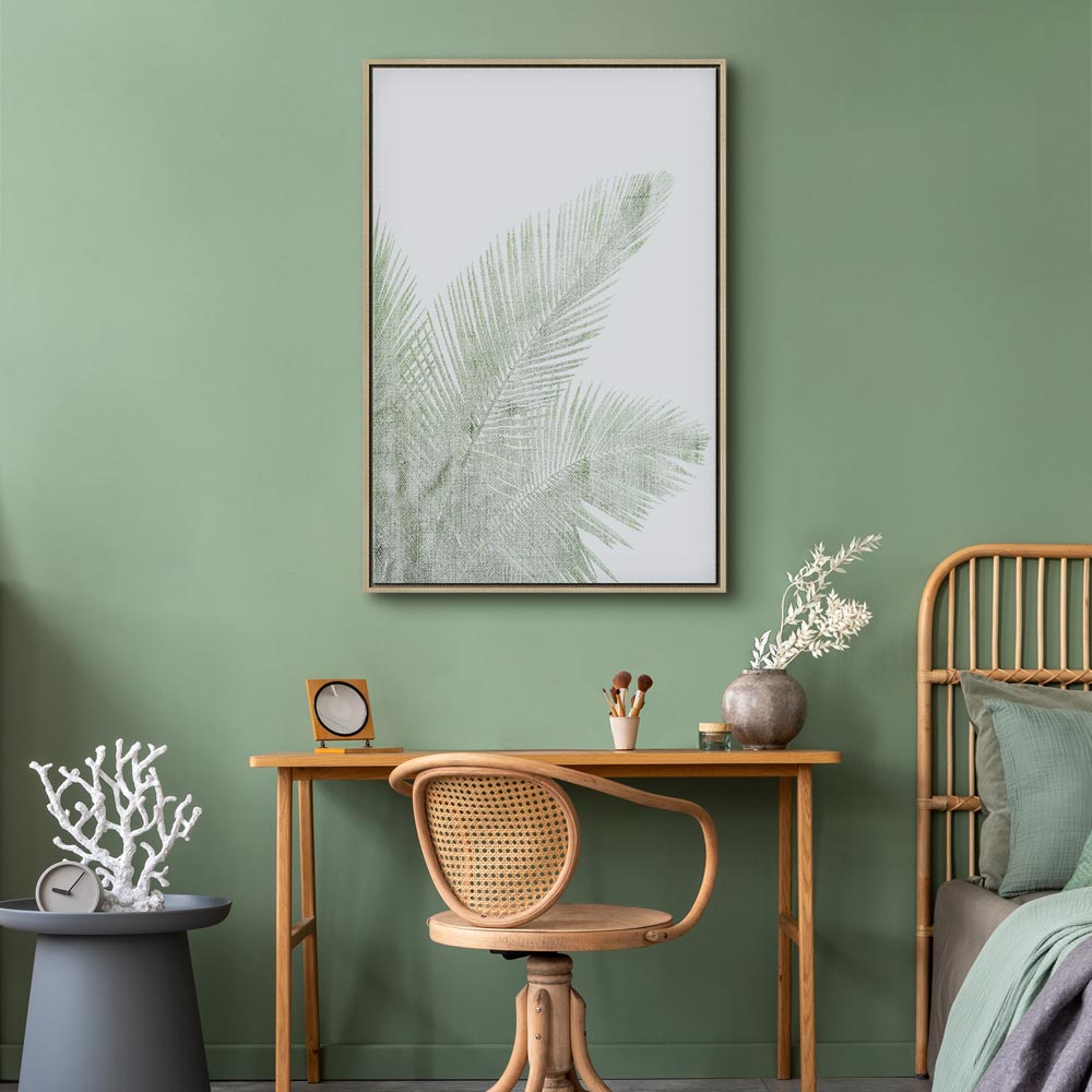 Velvet Green Leaf Texture Canvas Print
