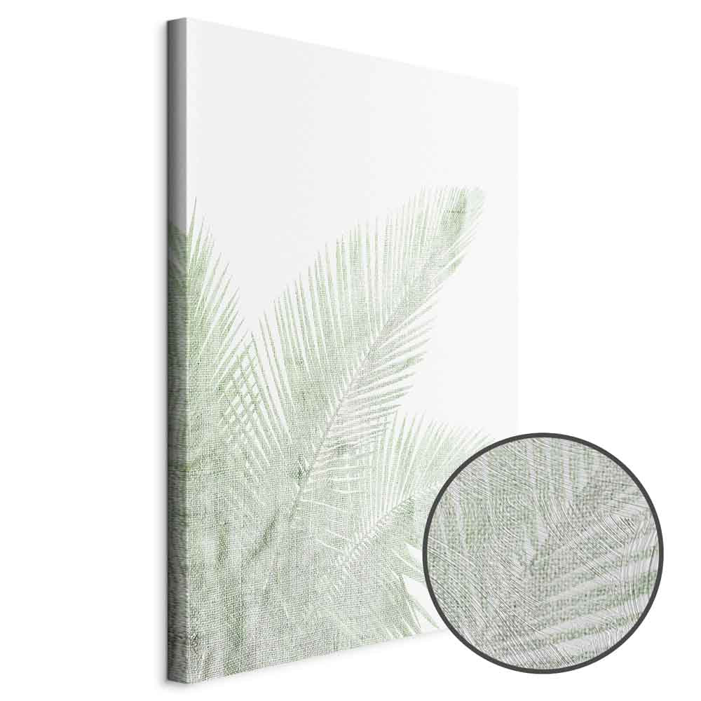 Velvet Green Leaf Texture Canvas Print