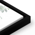 Green Cascade Leaves Vertical Canvas Print