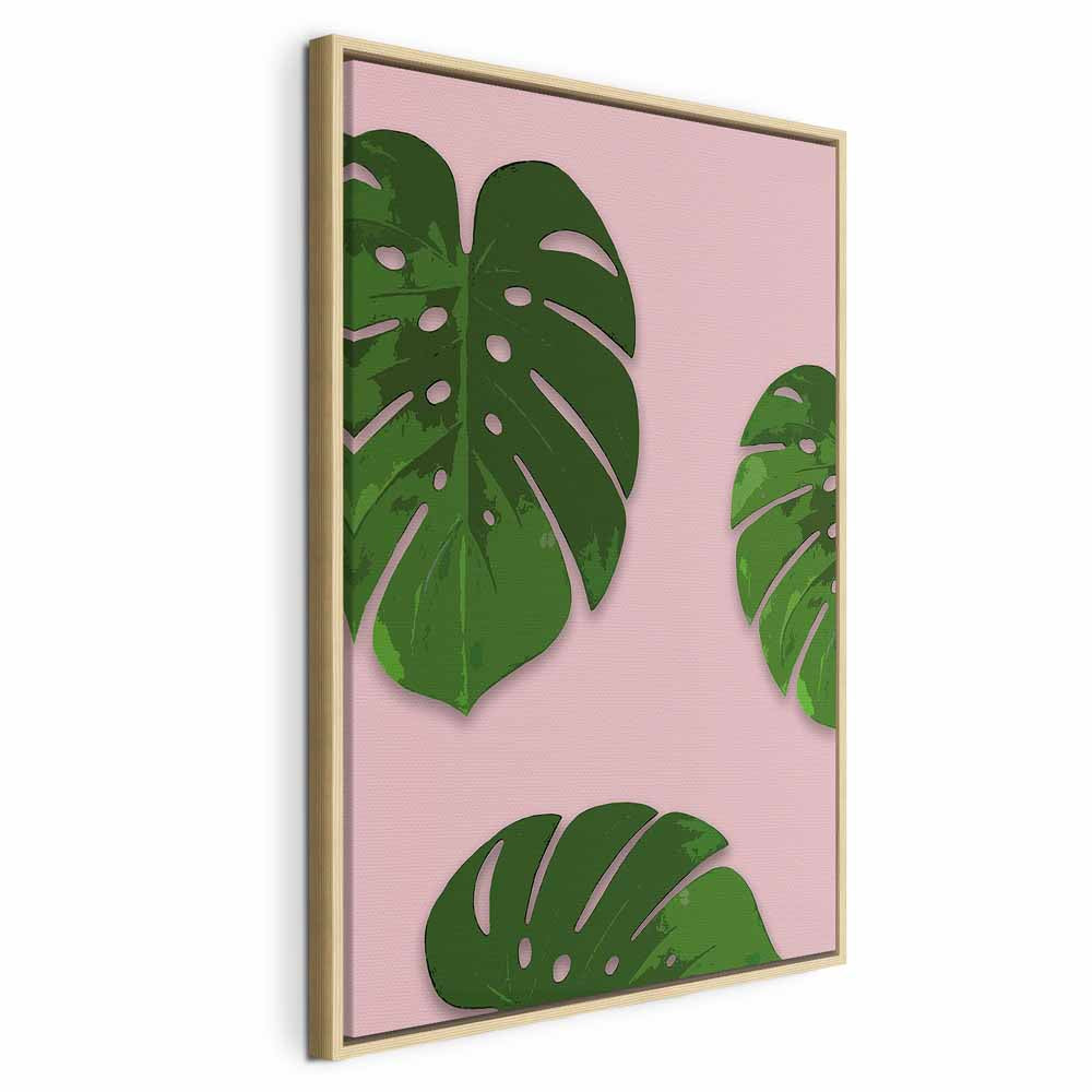 Tropical Leaf Fragment Vertical Canvas Print