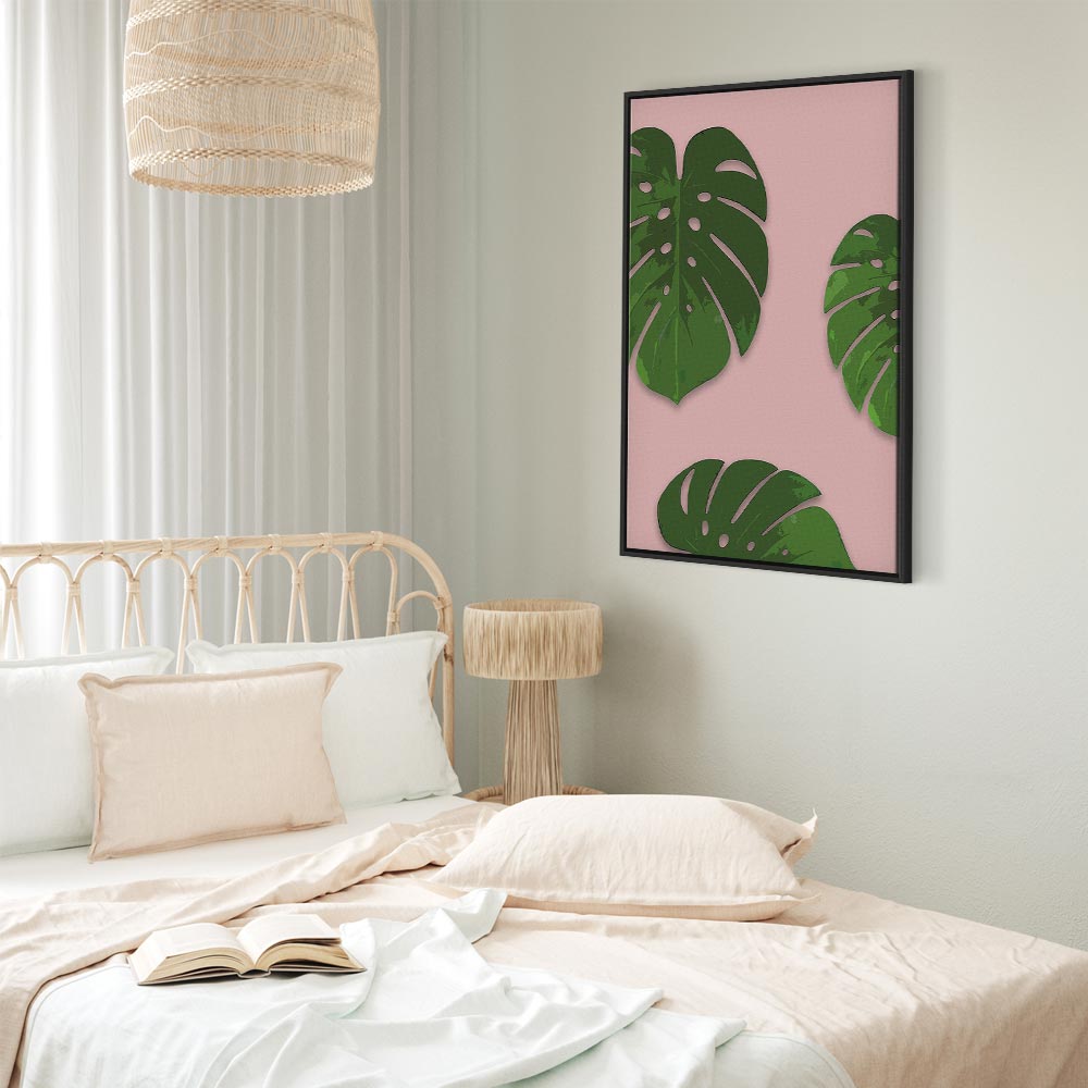 Tropical Leaf Fragment Vertical Canvas Print