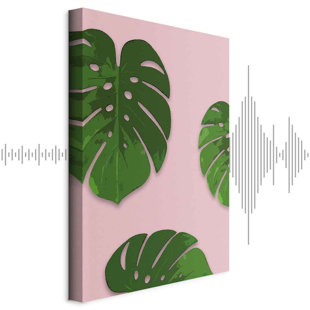 Tropical Leaf Fragment Vertical Canvas Print