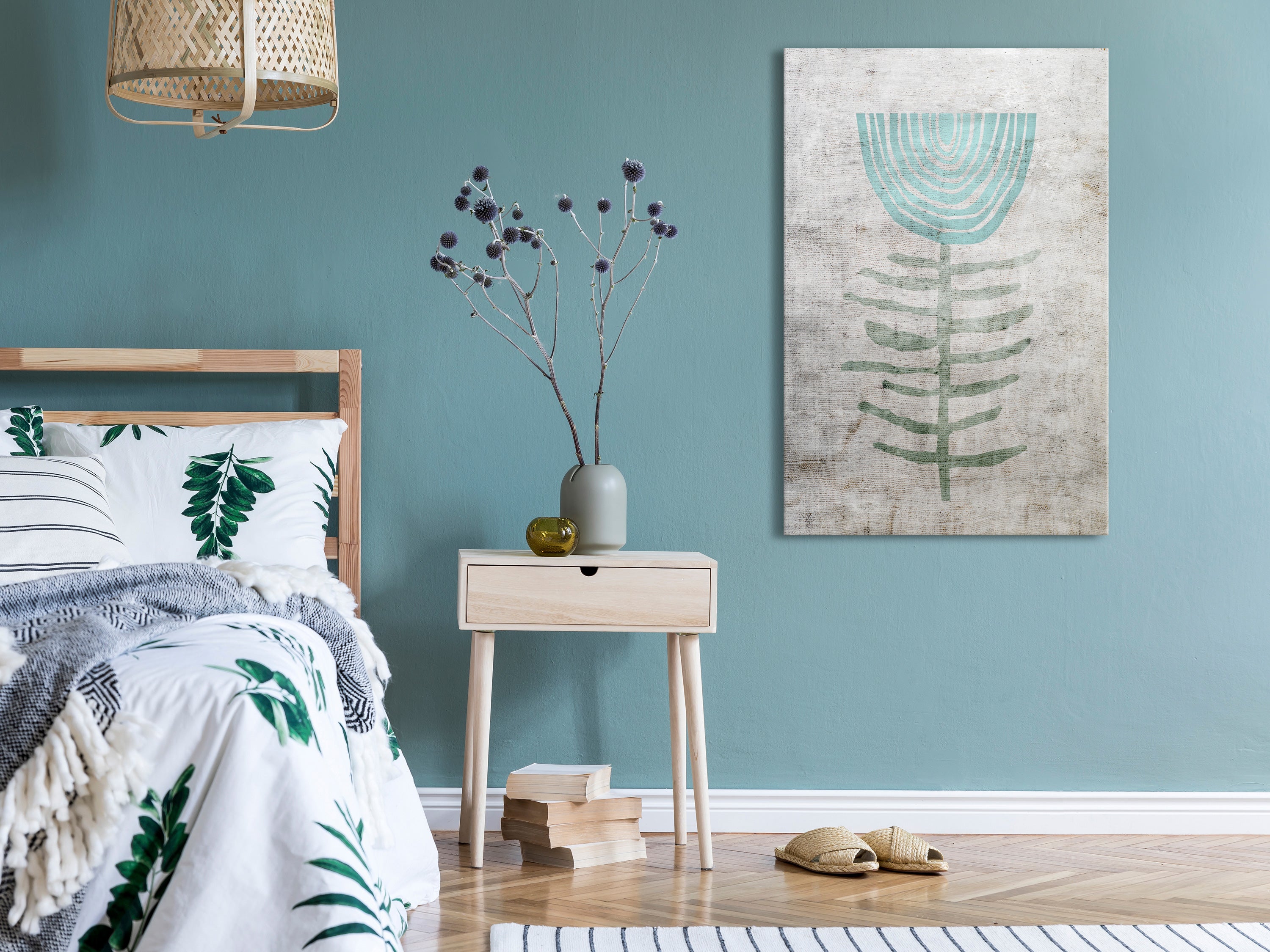 Inspirational Blue Lily Canvas Print for Modern Homes