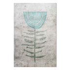 Blue Lily Abstract Floral Canvas Print