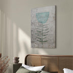 Blue Lily Abstract Floral Canvas Print