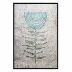 Blue Lily Abstract Floral Canvas Print