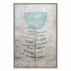 Blue Lily Abstract Floral Canvas Print