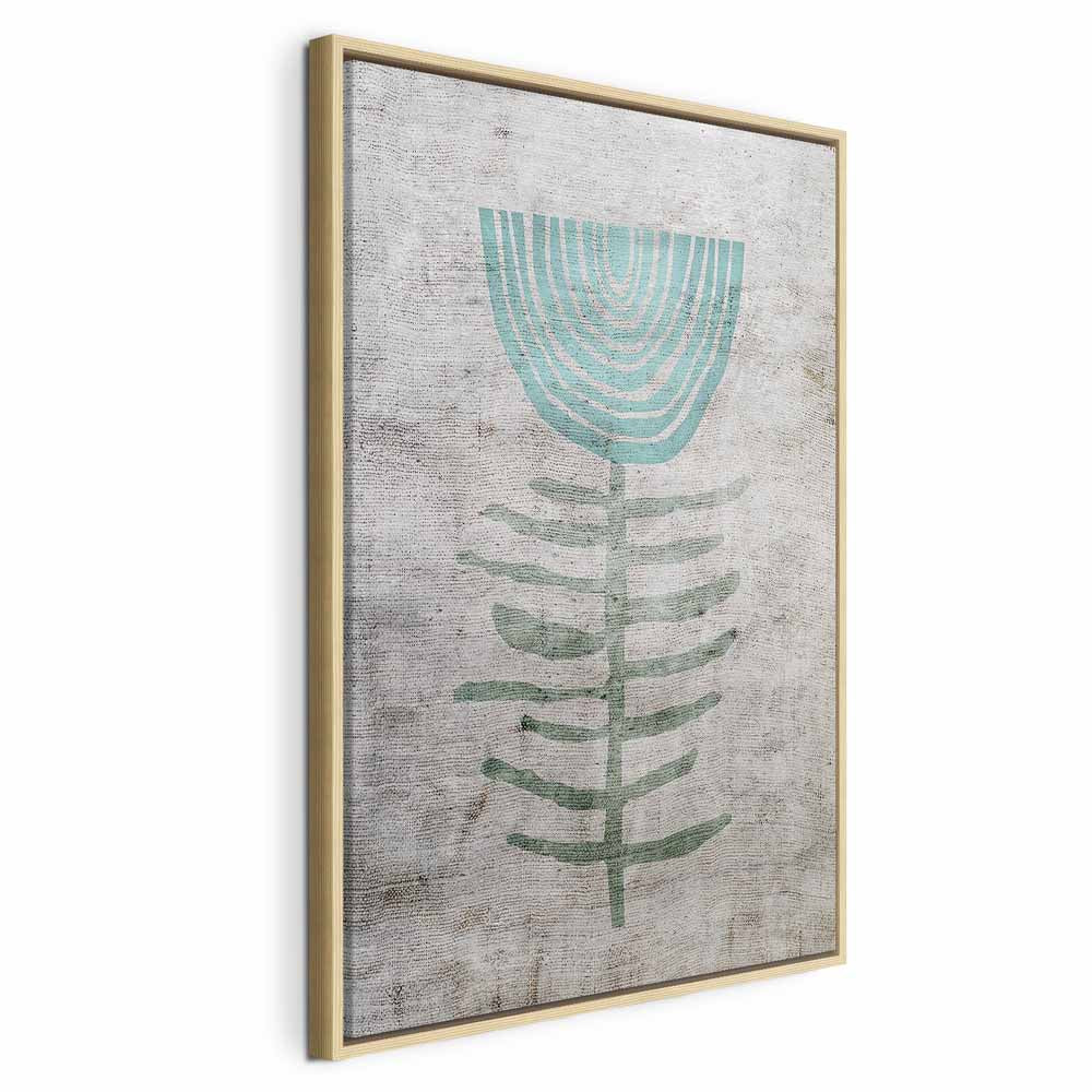 Blue Lily Abstract Floral Canvas Print