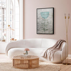 Blue Lily Abstract Floral Canvas Print