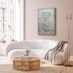 Blue Lily Abstract Floral Canvas Print