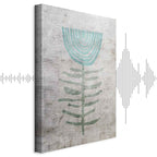 Blue Lily Abstract Floral Canvas Print