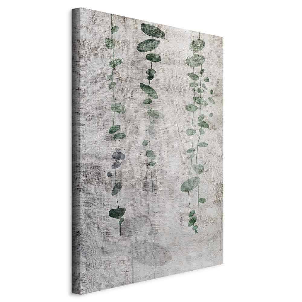 Grapevine Leaves Texture Vertical Canvas Print