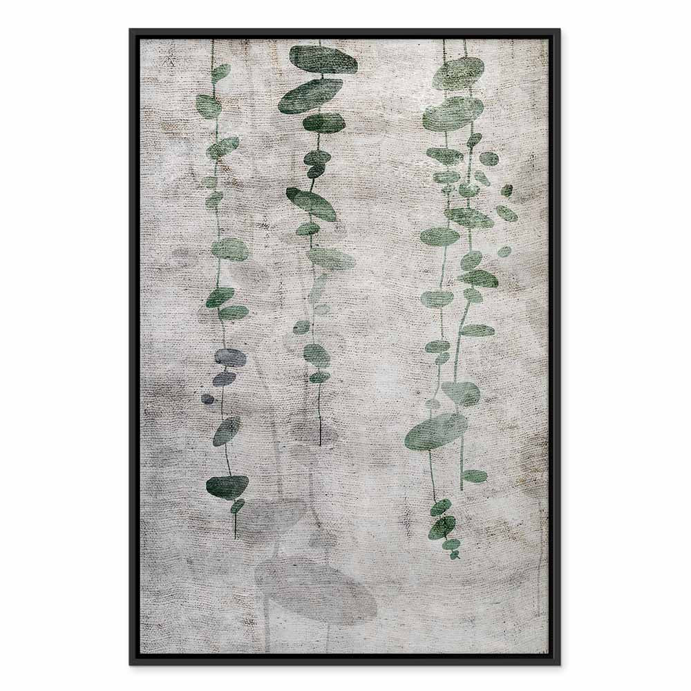 Grapevine Leaves Texture Vertical Canvas Print