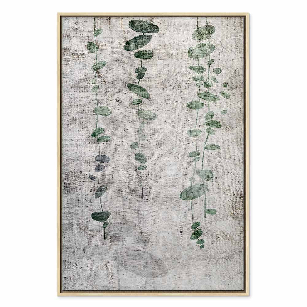 Grapevine Leaves Texture Vertical Canvas Print