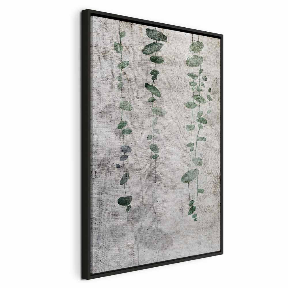 Grapevine Leaves Texture Vertical Canvas Print