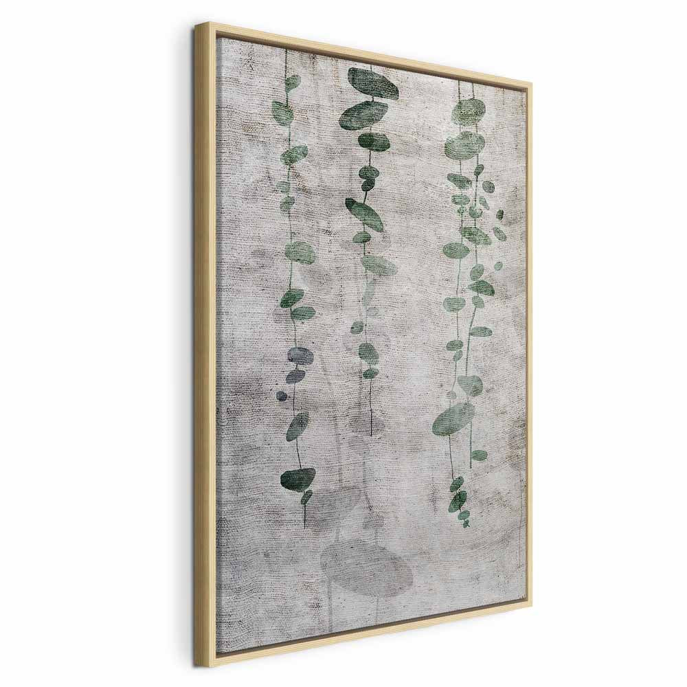 Grapevine Leaves Texture Vertical Canvas Print