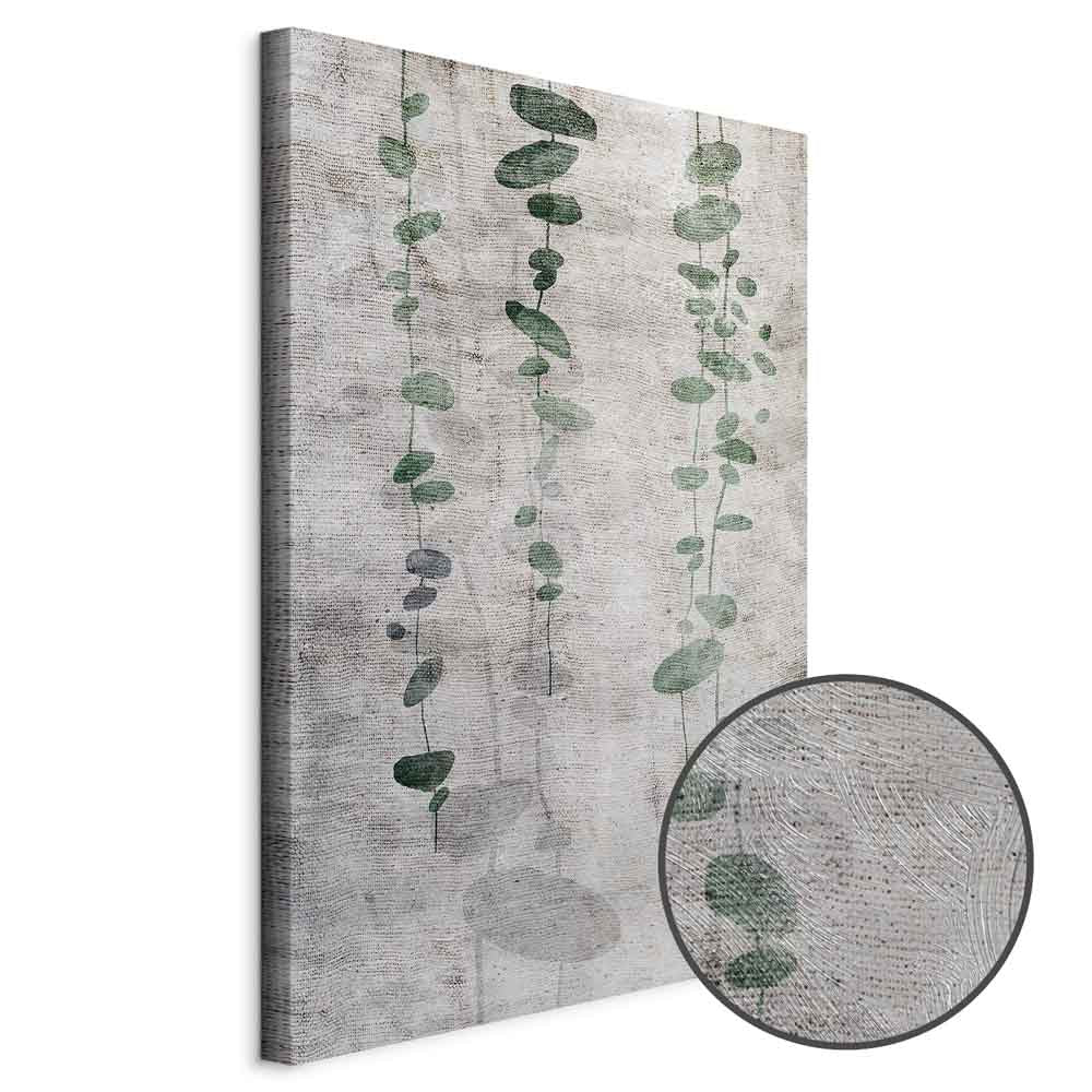Grapevine Leaves Texture Vertical Canvas Print