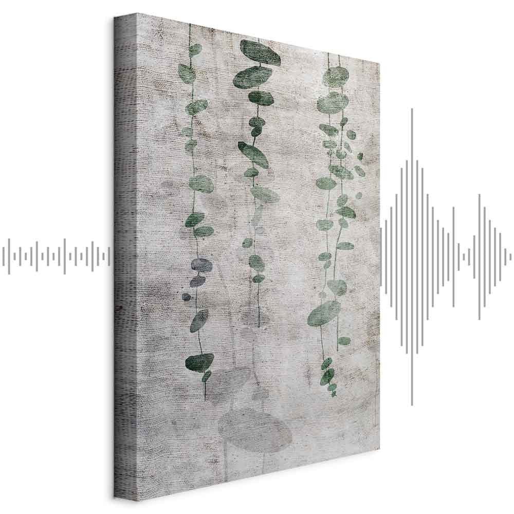 Grapevine Leaves Texture Vertical Canvas Print