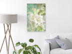 Canvas Print with Green Flowers and Modern Design