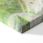 Green Lily Botanical Texture Canvas Print