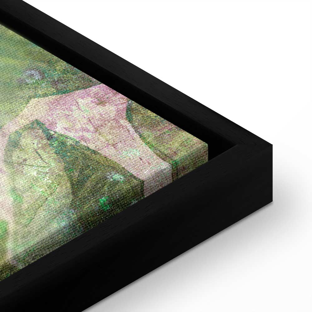 Green Lily Botanical Texture Canvas Print