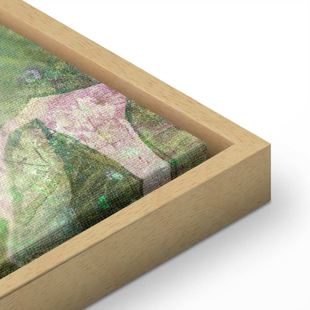 Green Lily Botanical Texture Canvas Print