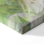 Green Lily Botanical Texture Canvas Print