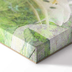 Green Lily Botanical Texture Canvas Print