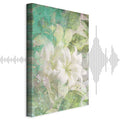Green Lily Botanical Texture Canvas Print