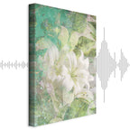 Green Lily Botanical Texture Canvas Print