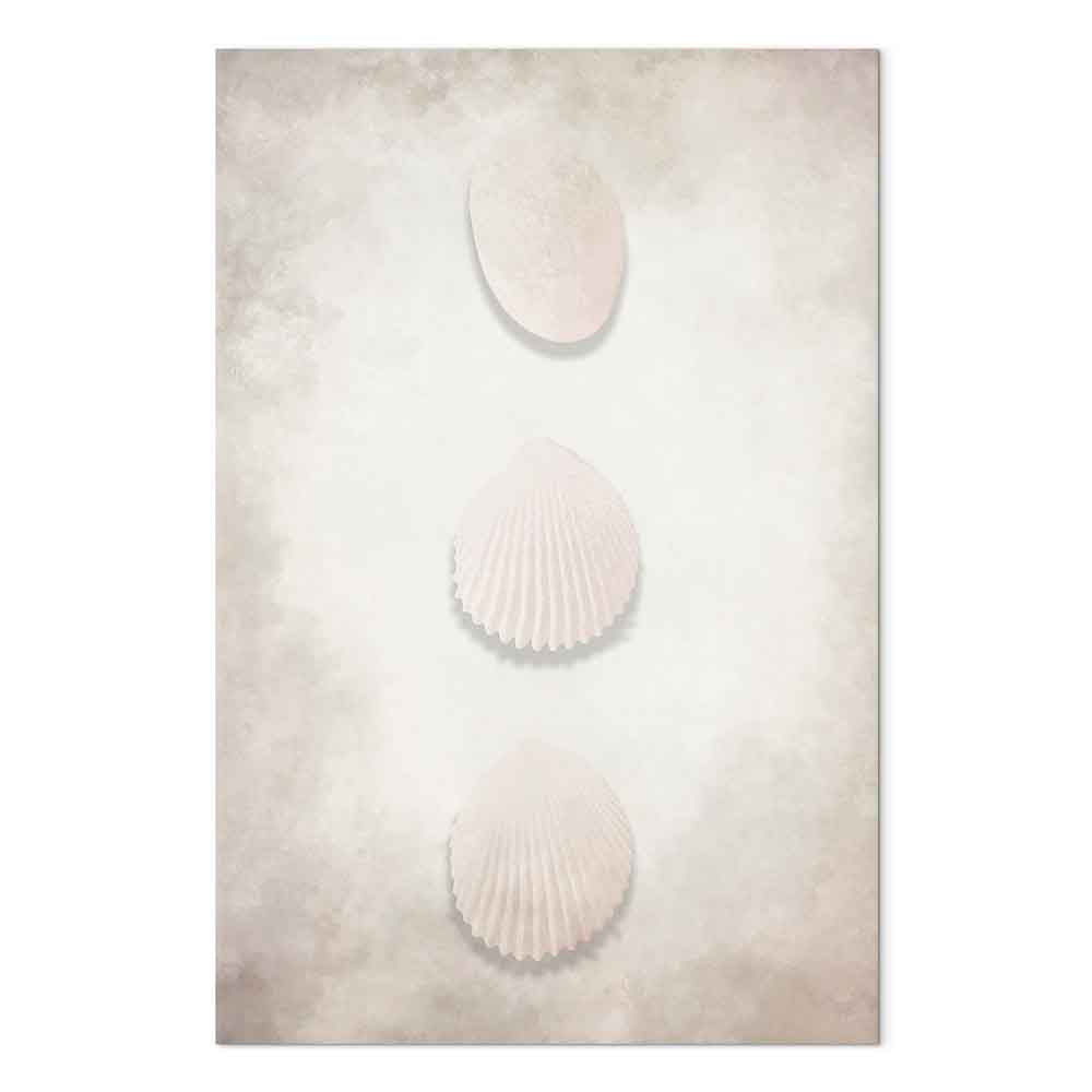 Ocean Water Leaves Vertical Canvas Print