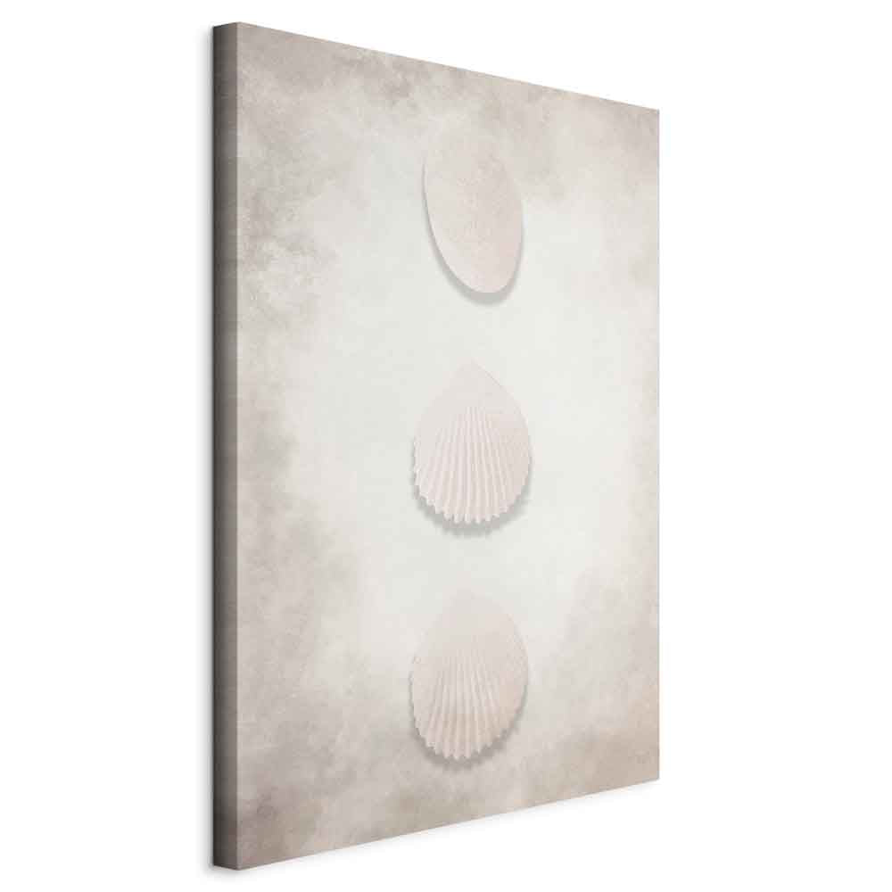 Ocean Water Leaves Vertical Canvas Print